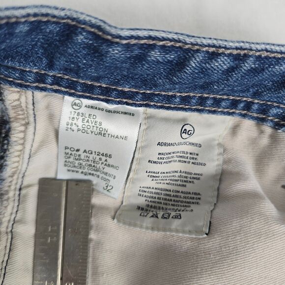 AG Adriano Goldschmied Men’s Blue Denim Jeans  Size 32 Slim Straight Fit 1783LED - Picture 9 of 11